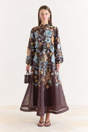 Solvera Floral Print Flared Dress