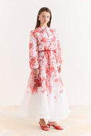 Solvera Floral Print Flared Dress