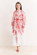 Solvera Floral Print Flared Dress
