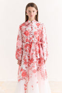 Solvera Floral Print Flared Dress