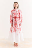 Solvera Floral Print Flared Dress