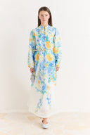 Solvera Floral Patterned Flared Dress