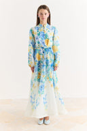 Solvera Floral Patterned Flared Dress