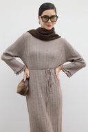Sophia Mini Ruffle Detail Belted Knit Dress