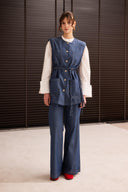 Spedy Denim Vest Set