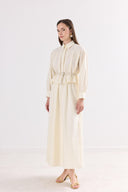 Stemia Belted Dacron Skirt Set