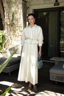 Stemia Belted Dacron Skirt Set
