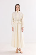 Stemia Belted Dacron Skirt Set
