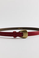 Leather Belt with Strap Buckle