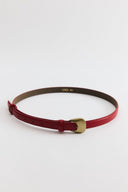 Leather Belt with Strap Buckle