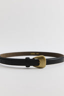 Leather Belt with Strap Buckle