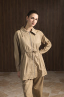Stone-Detailed Drawstring Waist Set