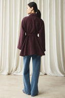 Stone-Embellished Cape Jacket