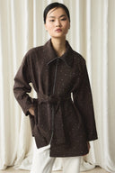 Stone-Detailed Cape Jacket