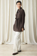 Stone-Detailed Cape Jacket