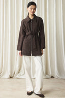 Stone-Detailed Cape Jacket