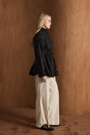 Stone-Embellished Short Trench Coat