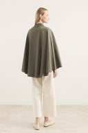 Studded Denim Poncho