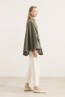 Studded Denim Poncho