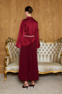 Timber Satin Blouse and Pleated Premium Skirt Set