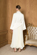 Timber Satin Blouse and Pleated Premium Skirt Set