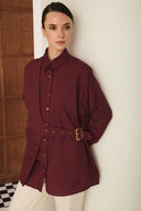 Tina Side-Tie Dacron Shirt