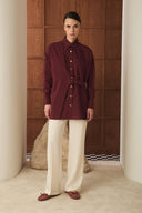 Tina Side-Tie Dacron Shirt