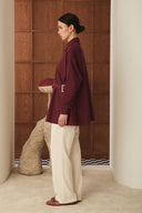 Tina Side-Tie Dacron Shirt