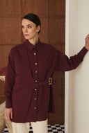 Tina Side-Tie Dacron Shirt