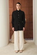 Tina Side-Tie Dacron Shirt
