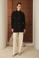 Tina Side-Tie Dacron Shirt