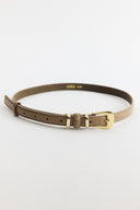 Croco-Embossed Buckle Detail Belt
