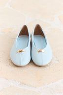 Buckle Detail Leather Ballerinas