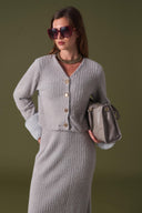 Knit Detail Furry Set