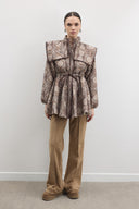 Velina Patterned Piped Jacket