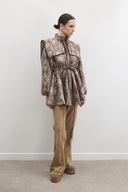 Velina Patterned Piped Jacket