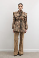 Velina Patterned Piped Jacket