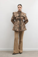 Velina Patterned Piped Jacket