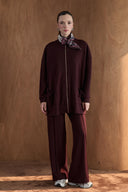 Velvet Set with Zippered Pockets