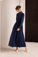 Veni Special Embroidery Detail Bell-Sleeve Dress