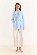 Ruffle Detail Glitter Polka Dot Shirt