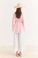 Ruffle Detailed Glittery Polka Dot Shirt