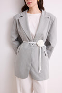 Ruffled Sleeve Blazer Jacket
