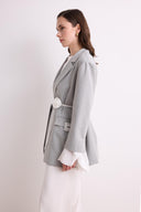 Ruffled Sleeve Blazer Jacket