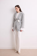 Ruffled Sleeve Blazer Jacket