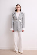 Ruffled Sleeve Blazer Jacket