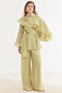 Ruffled Ibiza Trouser Set