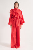 Ruffled Ibiza Trouser Set