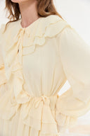 Ruffled Yoryo Chiffon Dress
