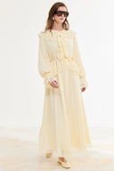 Ruffled Yoryo Chiffon Dress